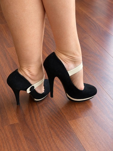 High heel pumps plateau - heel, mary