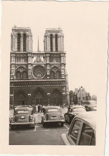 Vintage foto geparkte - geparkte, autos