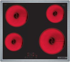 Bosch Einbaukochfeld 60 Glaskeramik Kochfeld Edelstahlrahmen TochControl autark