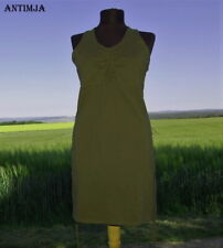 Kleid Grün Schulterfrei Mini Kleid Braun Mandala Sommer Hippie Goa Schnürkleid 