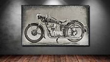 LEINWANDBILD ER XXL POP ART MOTORRAD VINTAGE RETRO ABSTRAKT POSTER