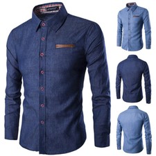 Herren -Denim -Hemd -Hemden