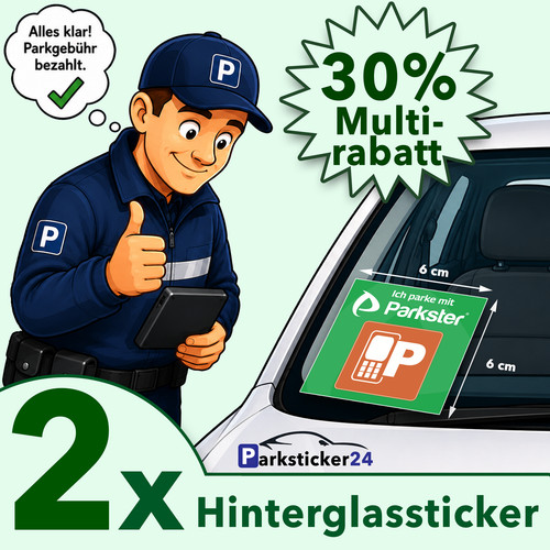 Parkster aufkleber vignette - 2x,