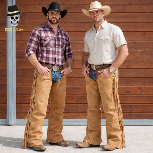 Cowboy reit chaps mit langen - mit,