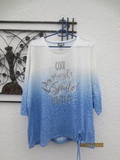 Kenny S. ★ Shirt ★ Saum Zugband ★ Muster ★ blau-weiß ★ Gr. 4&
