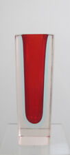 Vase Sommerso Murano rot klar