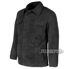 Leo Köhler Feldjacke Field Jacket stonewashed schwarz black Bundeswehr Moleskin