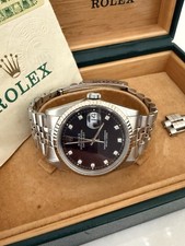 Rolex Datejust Ref. 16234 – Stahl/Weißgold mit Diamant-Zifferblatt in schwarz