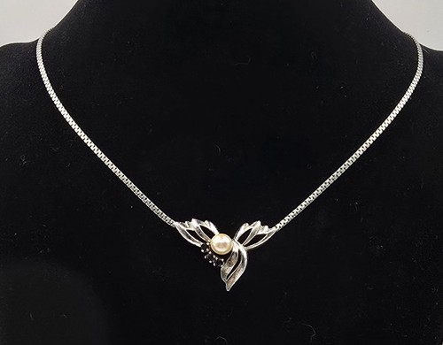 Vintage collier mit perle - mit,