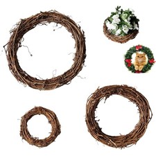 3 Stück Rattan Kranz