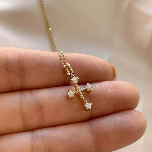 Damen kreuz anhänger karat - kreuz,