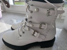 Stiefeletten damen weis mit
