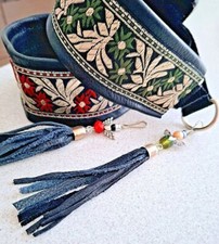 Halsband + Quaste ECHT LEDER