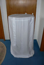 5 Stehtisch-Hussen mit 4 Schleifen  Ø 65 cm x H 120cm, "bella casa" weiß