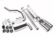 TA EDELSTAHL SPORTAUSPUFF-ANLAGE AB KAT 2 X 76MM - OPEL CALIBRA A