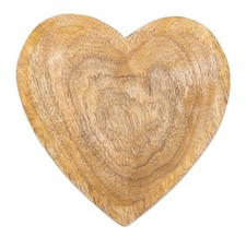 Deko-Teller Herz Mangoholz