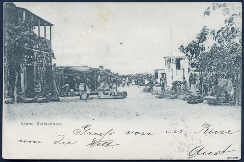 Togo 1903 marktstraße lome - 1903, ak