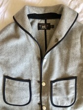 Double RL RRL Vintage Heritage Schalkragen Jacke Grau Größe SMALL Neuwertig TOP