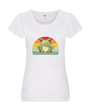Ich liebe Frösche | Laubfrosch | Retro | Froschzüchter v2 Damen Shirt Weiß
