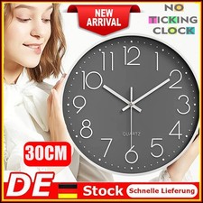 30cm Lautlos Wanduhr Ohne