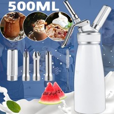 0,5L Sahnespender Desserts Sahnesyphon Sahnebereiter Schlagsahnebereiter 3 Düsen