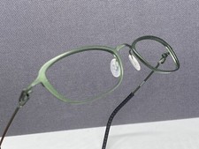 Adidas Brille Damen Grün oval eckig schmal Metall A867 Vollrand