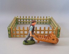 4 Holzzäune Zaun Erzgebirge Bauernhof Zoo Paradiesgarten zu Elastolin Lineol