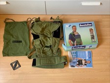 BONDOLINO ergonomische Komfortrage Babys Bauchtrage Rückentrage BABYTRAGE Grün