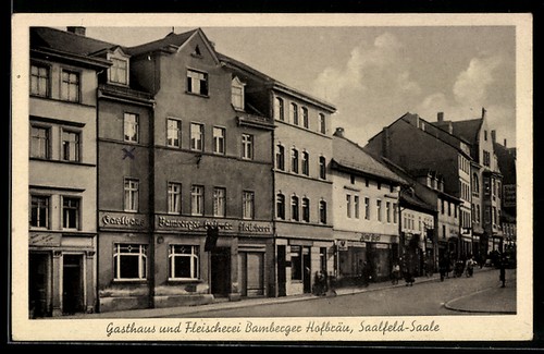 Saalfeld saale gasthaus - ak,