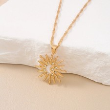 Sonnen-Mond Halskette Gold –