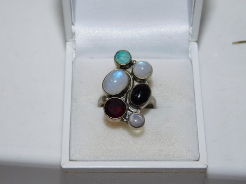 Grob sterlingsilber mondstein - grob,