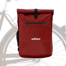Wiltec Gepäckträgertasche rot 25l Fahrradtasche Rucksack Gepäcktasche Laptopfach