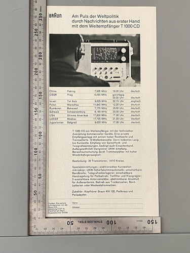 Braun weltempfänger 1000 cd - weltempfänger, t