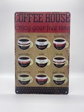 Blechschild Coffee House