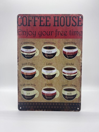 Blechschild coffee house - coffee,