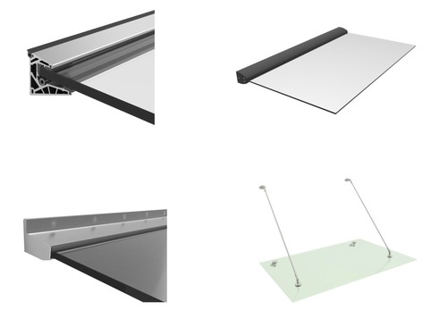 Glasvordach freitragend led - freitragend,
