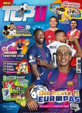 Top11 Topps-Karten auf Heft