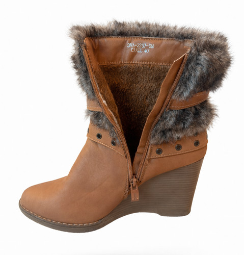 Damen keilabsatz stiefeletten - keilabsatz,