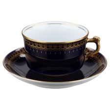 Teetasse mit Untere Romanov Kobalt Golddekor