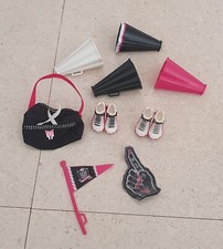 Monster High Cheerleader Set Schuhe, Tasche, Megafon, Flagge Rare