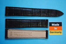 Uhrenarmband 18mm passend für Tank Krokoprägung Faltschliesse schwarz