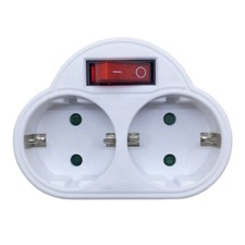 Schuko doppelstecker mit - doppelstecker,
