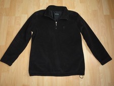 GOLFINO Damen Fleece Pullover Gr 38 M Schwarz Reißverschluss am Kragen gefüttert