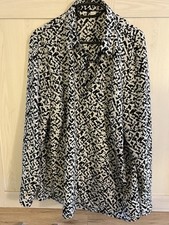 Erfo Bluse schwarz weiß Gr 48
