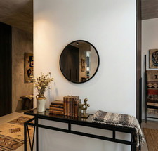 Wandspiegel Rund Schwarz Weiß