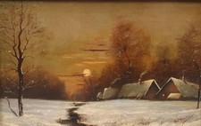 ölgemälde winterlandschaft - Ölgemälde,