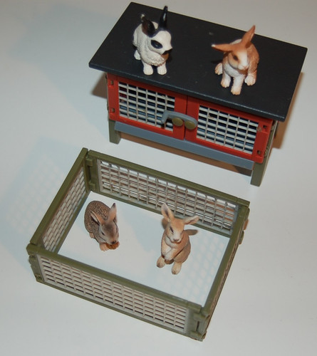 Schleich hasenstall 4 hasen - hasenstall,