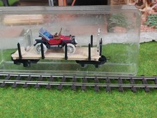 Egger Bahn Rungenwagen mit Oldtimer, OVP, H0e, Schmalspur