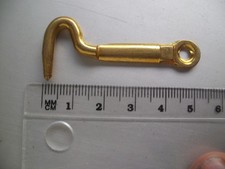 Vorhängeschloss Haspel Hakenschloss für Schmuckkästchen messingfarben 50 mm