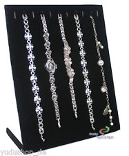 Kettenhalter Schmuckständer Armband-Ständer Samt mit 11 Haken